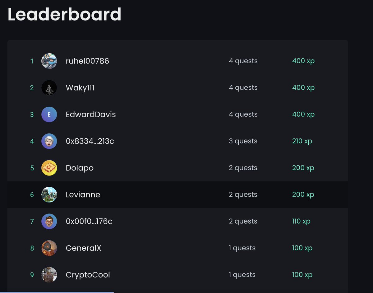 🎯Are you on <a href="/crew3xyz/">Kasih Sayang</a> leaderboard yet？
😎Reminder: after you submit your quest in discord, it will take some time for admin to review your quest, be patient! keep completing your tasks!