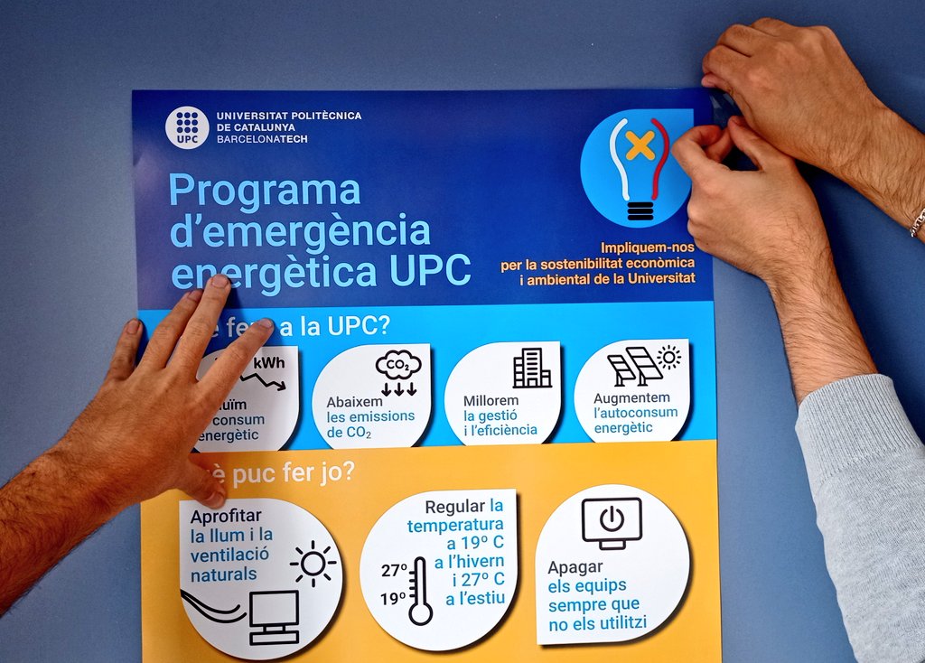 💡Què més podem fer per reduir el consum energètic? 📝 @la_UPC ha iniciat una campanya per donar a conèixer el Programa d’emergència energètica. upc.edu/ca/sala-de-pre…