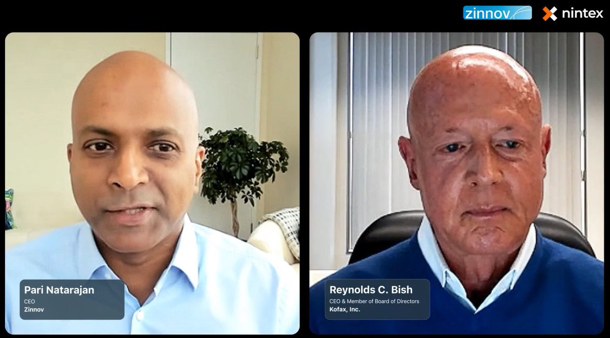 At our recently concluded #AutomationXO. <a href="/PariNatarajan/">Pari Natarajan</a>, CEO, <a href="/Zinnov/">Zinnov</a>, sat down with Reynolds C. Bish, CEO, <a href="/Kofax/">Jaycob Gonzales</a>, to explore how leaders can build #businessresilience through #Automation. 
#Insights ⬇
bit.ly/3OkOflH