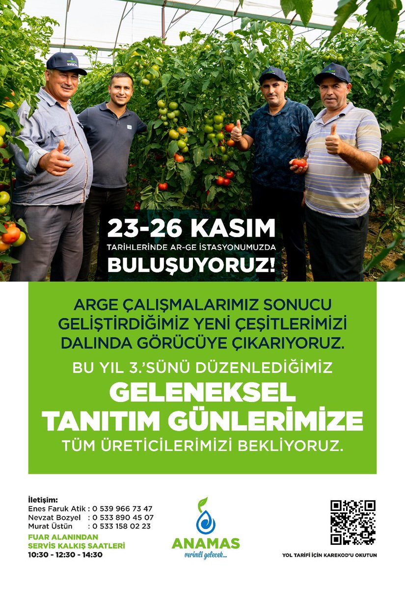 anamastohum's tweet photo. 23-26 kasım tarihlerinde Çamköy ıslah tesislerimizde Buluşuyoruz!!
#vegetables #agriculture #seedlings #agriculturelife #seedbeads #seedtoseal #agricultureworldwide #agriculture_global #seeds #seedbank #seedless #agricultureglobal #seedpaper #agriculture_technique #growtech22 https://t.co/iEDSVe2pUw