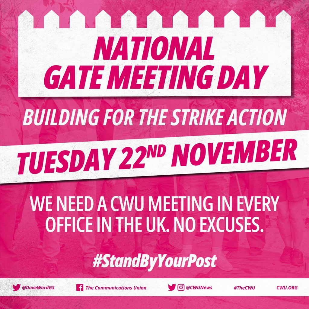 Tomorrow. Every office. Every member. 

#StandByYourPost