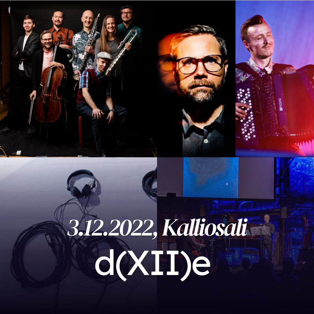It's on! 3.12. in Kalliosali in Helsinki; d(xii)e festival is BACK! The program is a cross section of the most interesting electroacoustic art music at the moment, this time focusing in Finnish works. Welcome! defunensemble.fi/en/concerts.php