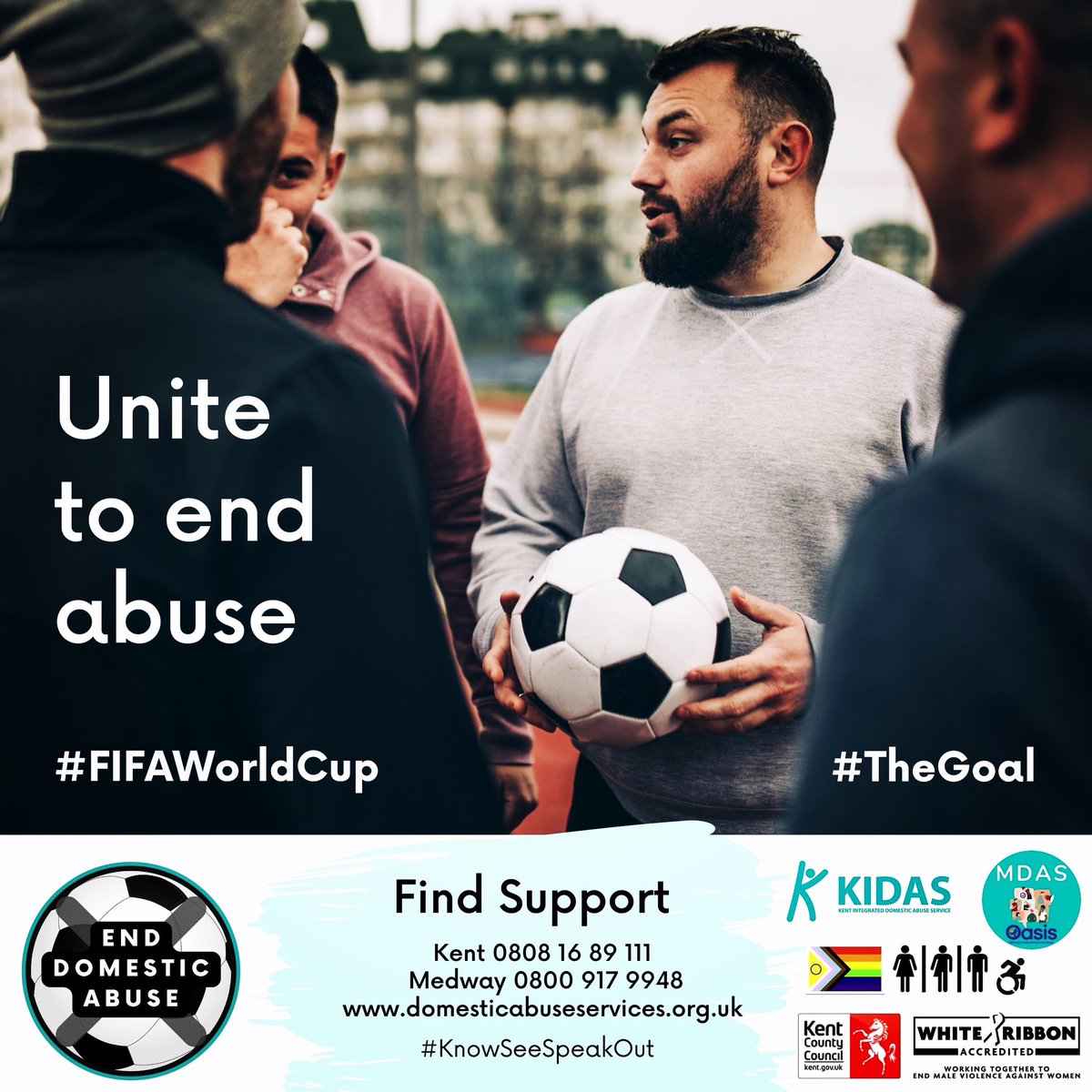 Chipstead FC are proud to be supporting the Kent and Medway End Domestic Abuse campaign #TheGoal 

KNOW SEE SPEAK OUT 🗣️

As England’s #FIFAWorldCup challenge kicks off today, make it your mission to tackle violence and abuse by knowing the signs of #DomesticAbuse