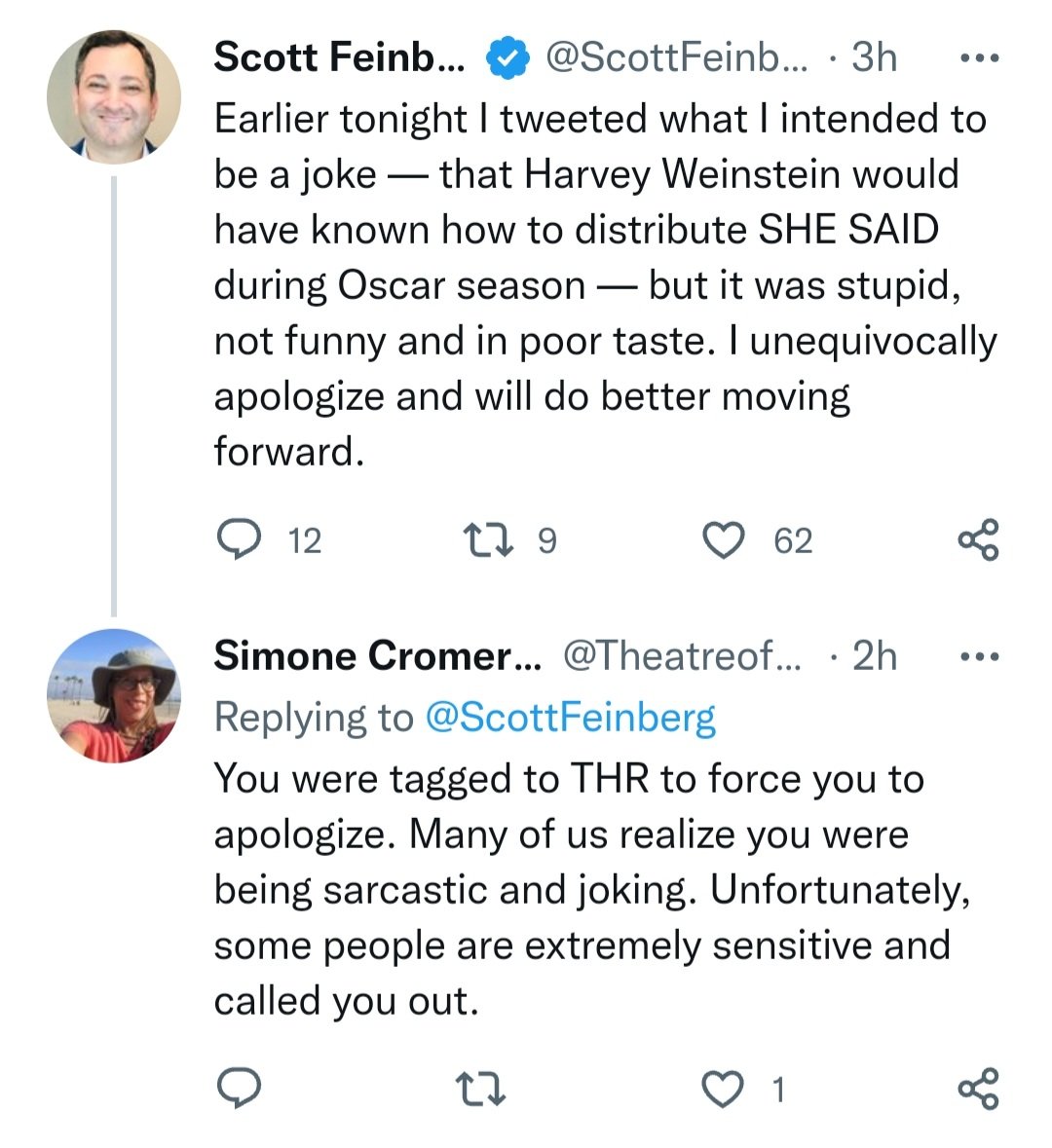 Dougmops's tweet photo. @efratbassan @Ginger_1982 @ScottFeinberg oh look who's defending this pathetic hypocrite's behavior: chalamet's stalker #clubchalamet aka #simonecromer π€‘π https://t.co/59xLgDtufo