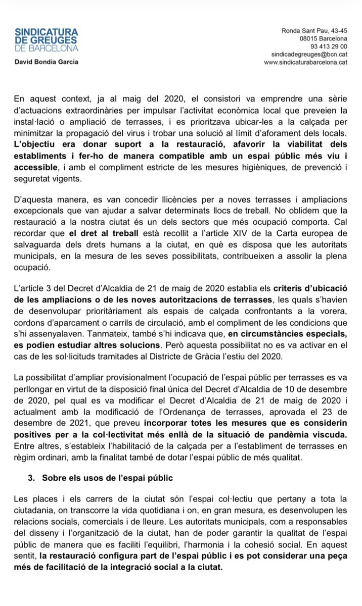SOHOGRACIA's tweet photo. El Sindic de Greuges ens dona la rao amb les “terrasses Covid”@Bcn_Gracia no va actuar de bona fe amb nosaltres ni ajustat a dret eficaç. Ara tenim mes del 70% de denegacions. Ho denunciem altre cop. https://t.co/M7FhY3uC9J