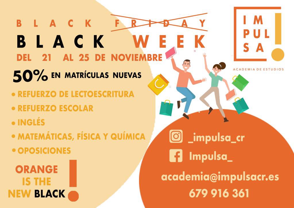 ¡Os recordamos que ya ha comenzado la IMPULSA BLACK WEEK! 🎉