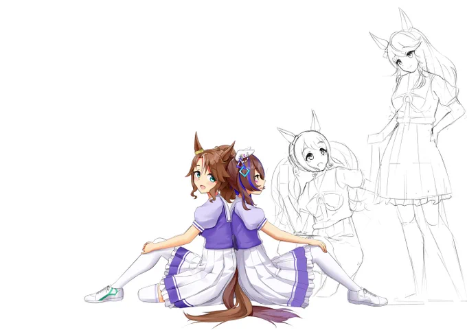 ウマ娘ギャルズーあと最低6キャラ描きたい#ウマ娘 