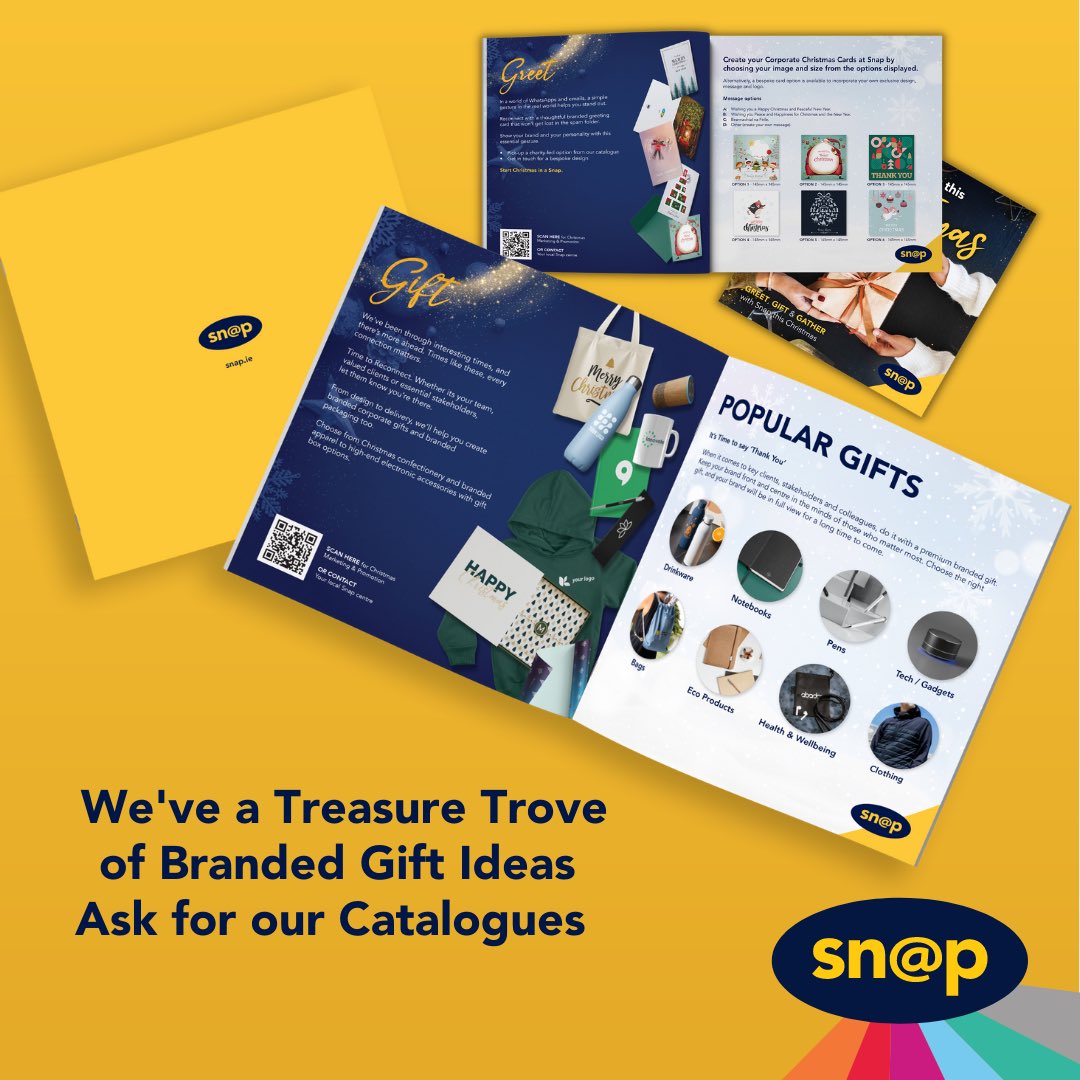 SnapIreland's tweet photo. We're filled to the BRIM with #Corporategift ideas! Just get in touch with any one of our centres for a steer. We'll help you select, brand and package your end-of-year #brandedgifts. 
Get in touch! Grab a quote at https://t.co/YhH3JZQ7eD https://t.co/hekghJMmNh