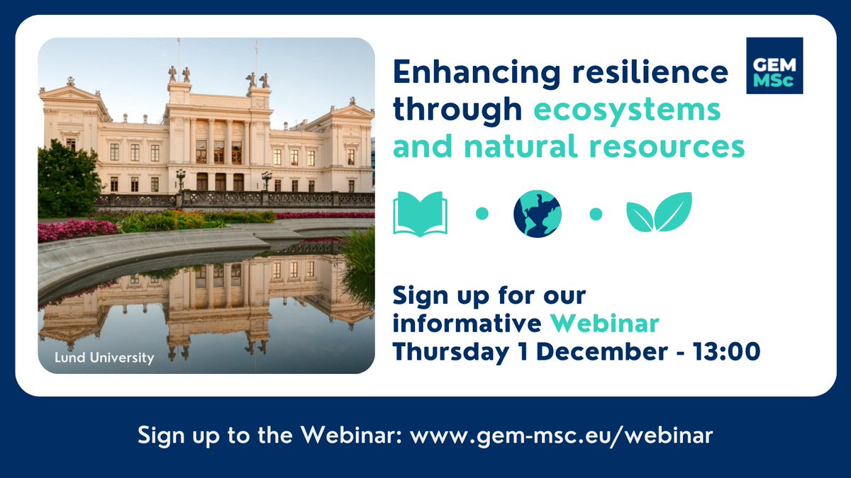 The Ecosystems and Natural Resources track of the GEM MSc addresses the increasing need to conserve biodiversity, adopt sustainable agriculture and reverse deforestation.
