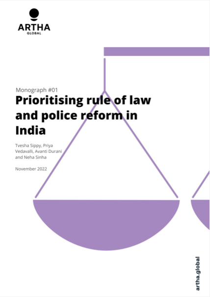 Artha__Global's tweet photo. A well-functioning policing system is imperative in upholding the rule of the law. In a new paper, authors @TveshaSippy @priya_vedavalli @AvantiDurani @_NehaSinha, highlight how problems within the system create inequities in access to justice:
https://t.co/7I4W211fj2 https://t.co/SGhjkex7xy