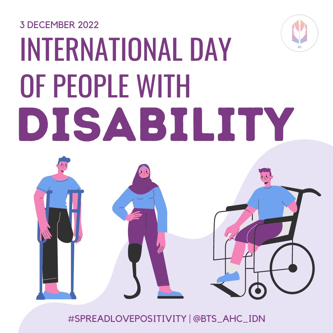 You are able💜

#InternationalDayofPeopleWithDisability #BTS_AHC_IDN