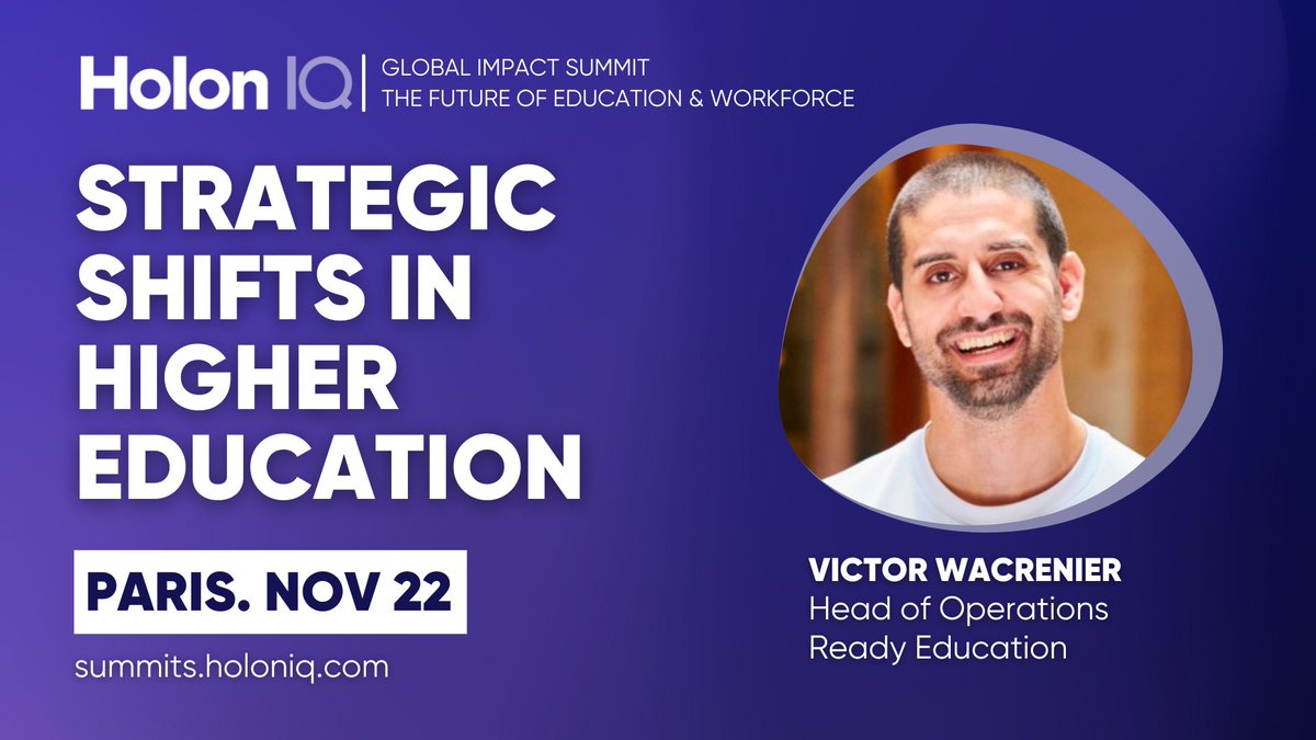 Join me for tomorrow's <a href="/holoniq/">HolonIQ</a> Paris conference at <a href="/joinstationf/">STATION F</a> 🎙️

I will be moderating a panel with: 
➡️ Charlotte Fillol (<a href="/EcoleStudi/">STUDI</a>) 
➡️ Boris Walbaum (@forward_college) 🎓
