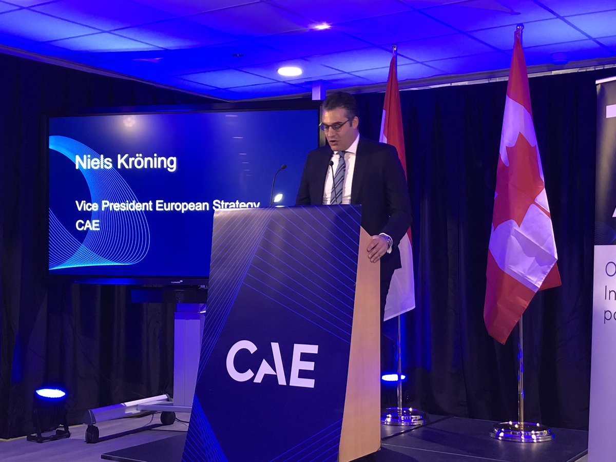 terMeulenCanada's tweet photo. #CAE state-of-the-art #simulators for #Aviation #Defence #Healthcare #75 years #Celebration today #Schiphol growing in #Netherlands #CanAmbNL #TCS_sdc https://t.co/HCy9pYYBdL