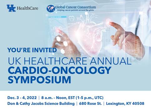 UKMarkey's tweet photo. Make plans to attend the @UKMarkey @GillKentucky Cardio-oncology Symposium Dec. 3 &amp; 4. Registration can be found here: https://t.co/0VCEAkGhFO https://t.co/TyOn9zDp22