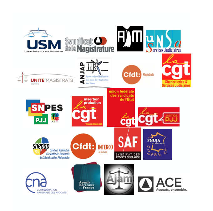 USM_magistrats's tweet photo. Mobilisation interprofessionnelle demain pour une #JusticeDeQualité !
Magistrats, personnels de greffe, personnels du ministère de la justice et avocats contre les conditions de travail dégradées en juridiction !

Notre communiqué de presse commun⬇️ https://t.co/i5ILFEZayB