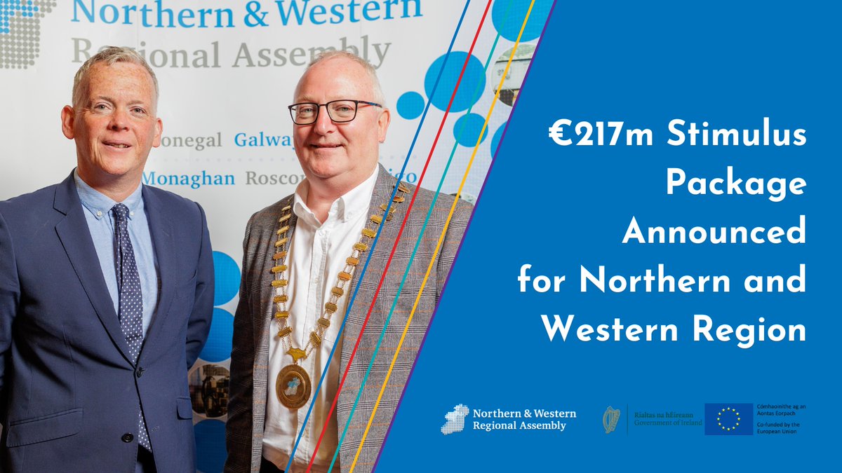 🇪🇺 New €217m Stimulus Package for Northern & Western Region 🇪🇺 The @EU_Commission has today approved €217m in European Regional Development Funds (ERDF) to support regional development schemes across Ireland’s northern and western region. 👉🏻bit.ly/NWRA-Stimulus-… #letsbemore