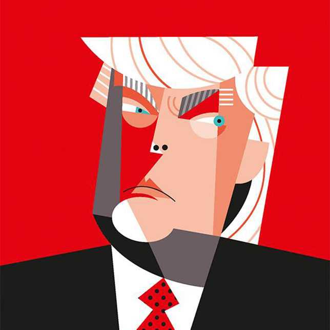 'Donald Trump' by Pablo Lobato, an Argentinian graphic designer and illustrator, Pablo Lobato #art #illustration