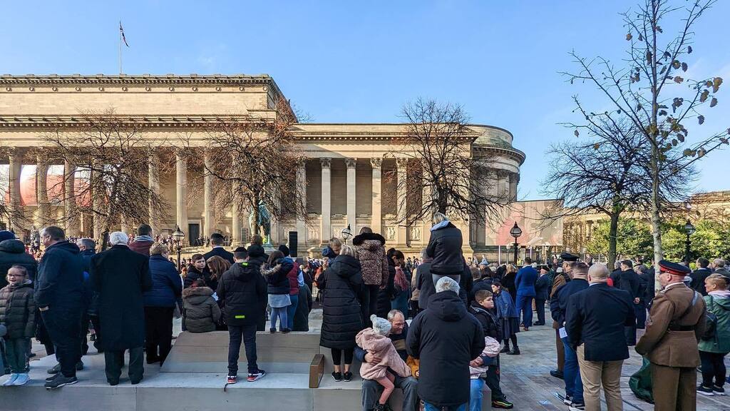 Our newly extended St George’s Hall plateau being used for the Remembrance Sunday parade. The new public space has provided a greater opportunity for large scale events whilst creating a suitable backdrop for the grade I listed St George’s Hall. 

#wewillremember #landscapea…