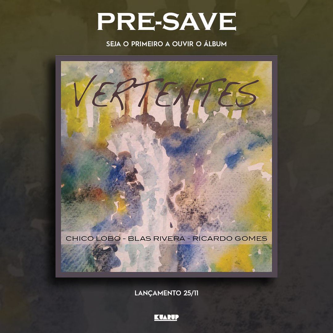 KuarupProdutora's tweet photo. PRE-SAVE | Depois dos grandes singles lançados recentemente, #ChicoLobo, #BlasRivera e #RicardoGomes irão lançar o #álbum completo, chamado "#Vertentes"!

➡ O #presave está disponível em nossa bio, assim como os singles que já foram lançados... ACESSE JÁ!

#musica #Kuarup https://t.co/UNMGU34U3J
