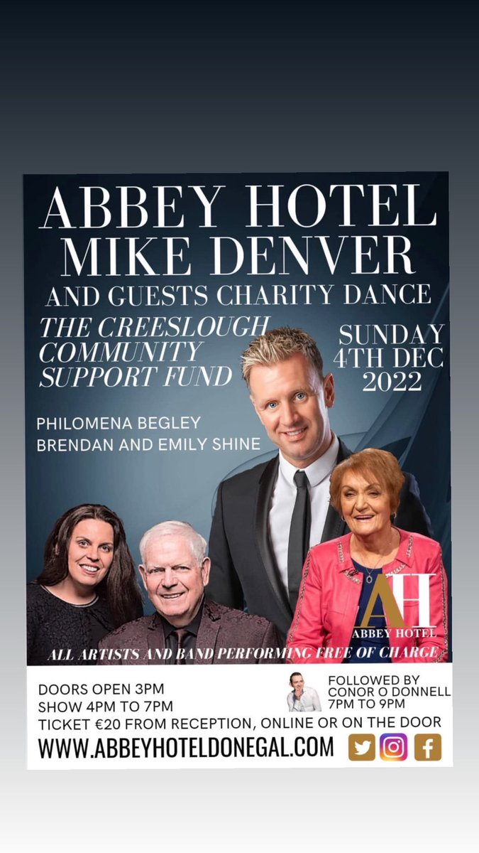 #mikedenver and #guests #philomenabegley #brendanshine #emilyshine #charitydance <a href="/Abbey_Hotel_DL/">AbbeyHotelDonegal</a>