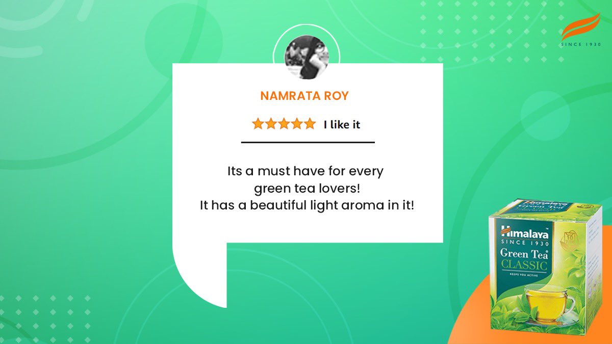 HealthHimalaya's tweet image. Refreshing, aromatic, relaxing green teas. Our customers love it! It’s your turn to try them out.

#FreshMornings #MorningTeaTime #TeaRoutine #GreenTeaLovers
#GreenTeaLife