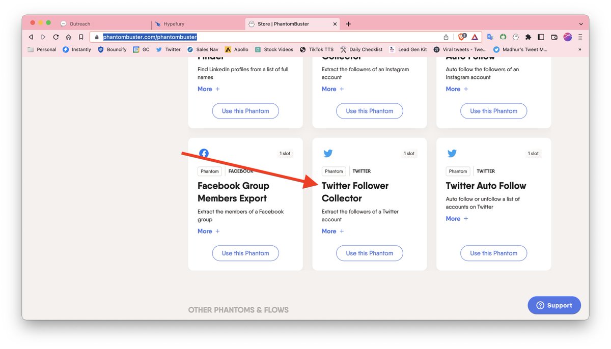 Phantom Browser Twitter is a Lead Mine. How to get leads from it? Here's the solution ...
