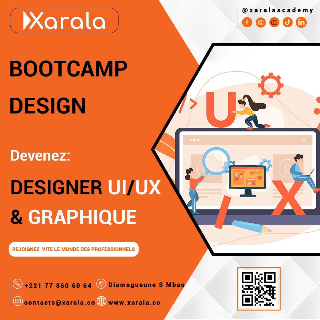xaralatech's tweet photo. ⏱⏰ Lancez Votre Carrière, Avec Une Formation Bootcamp Certifiée⏱⏰
Pionnière dans le domaine de la formation bootcamp, Xarala vous prépare à une carrière épanouissante dans les métiers de la Technologie.💡

✅Validez votre inscription au +221 77 860 60 64 📞☎️ https://t.co/omkeNlAuUJ