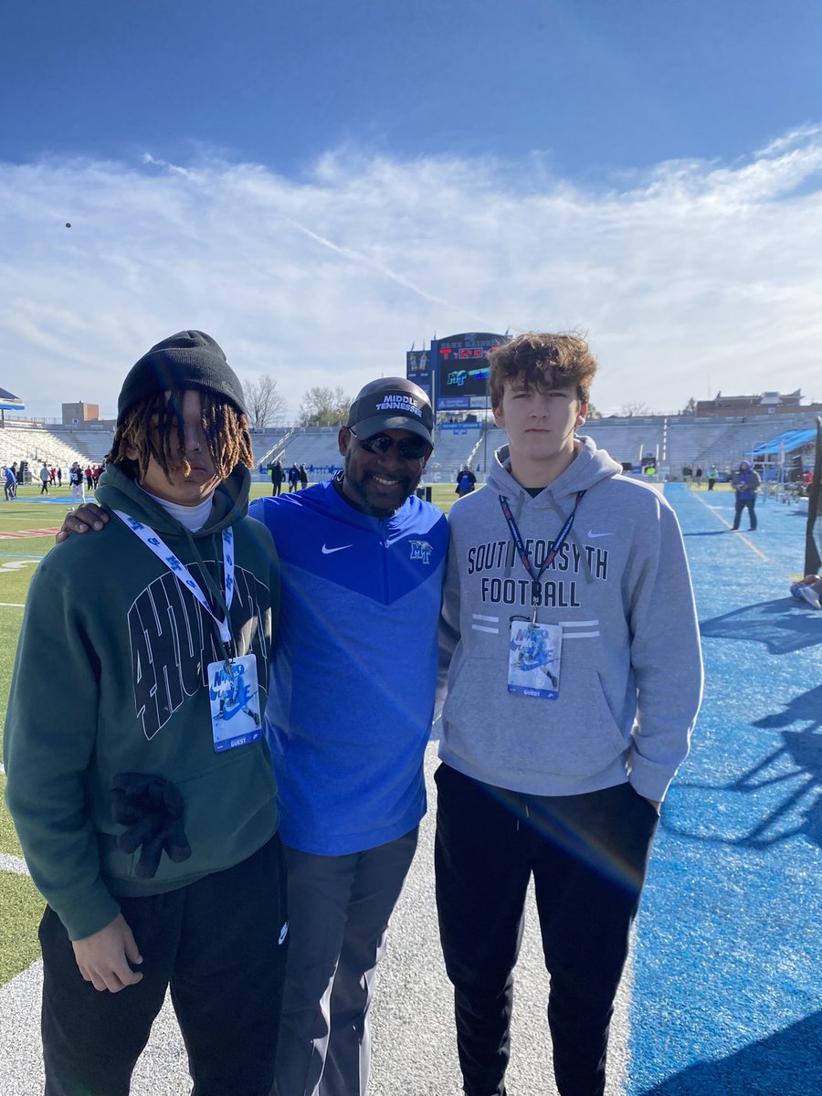 Had a great time <a href="/MT_FB/">Middle Tennessee Football</a> learning about the facilities and team! <a href="/MTFB_Recruiting/">Middle Tennessee Football Recruiting</a> <a href="/coachbeckles/">Jeff Beckles</a> <a href="/SFHS_Football/">South Forsyth Football</a> <a href="/RecruitGeorgia/">Recruit Georgia</a>