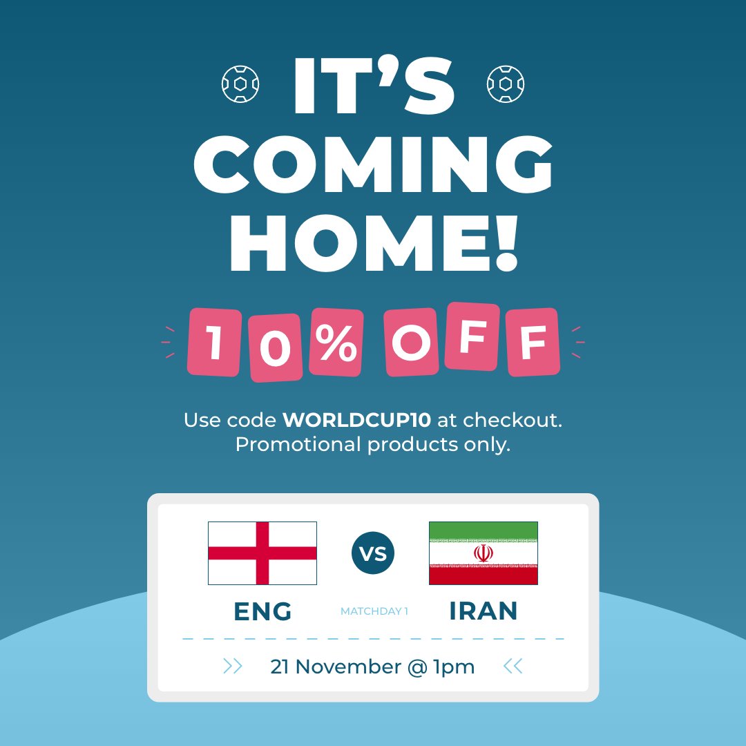 bedguru's tweet photo. It's Coming Home! 📣

Get 10% off SITEWIDE or hedge your bets and wait to see if our team makes it through to the next stage for an even bigger discount! ⚽

What do you think? Is it coming home or is it time to check out? 💥

#CleanSheets #ItsComingHome #FifaWorldCup #WorldCup https://t.co/l4zGfnHsRU