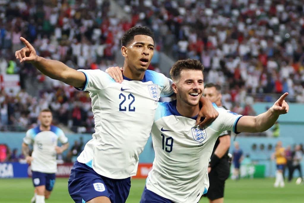 19-year-old Jude Bellingham scored his first World Cup goal for England👍👍👍