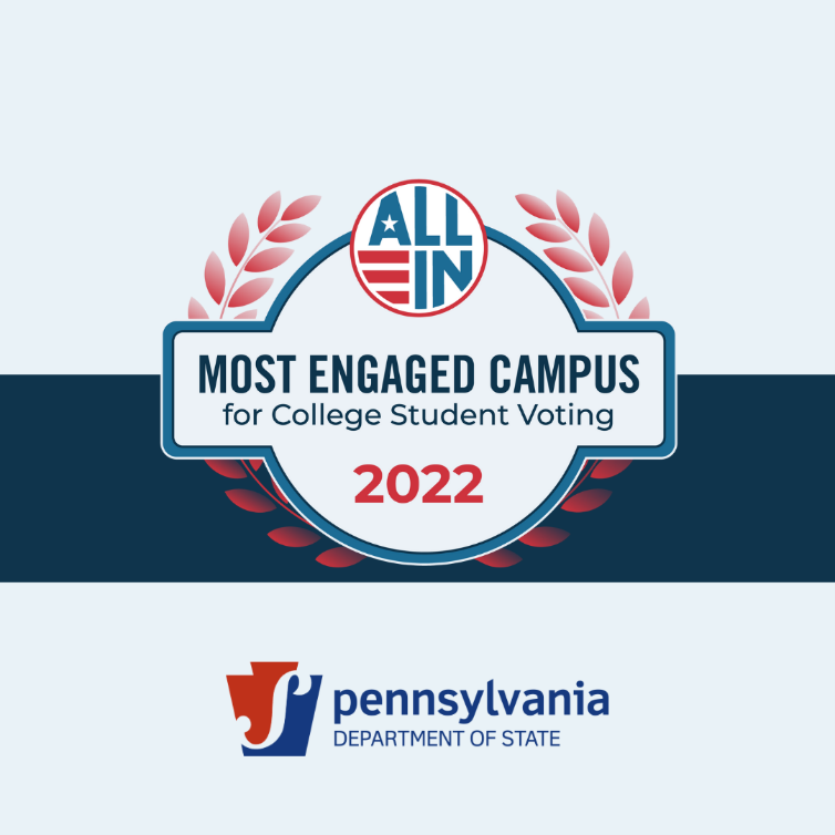 We are proud of the 37 college campuses participating in the Pennsylvania Campus Voting Challenge that <a href="/allintovote/">ALL IN Campus Democracy Challenge</a> has recognized for being among the most engaged campuses for college student voting. #ALLINAwards