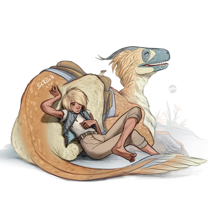 This raptor likes getting his back scratched  #procreateart 