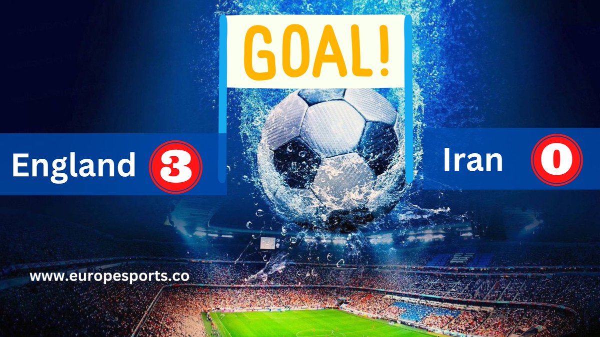 EuropeSportsCo's tweet photo. 3rd Goal for England #europesports #FIFAWorldCup #FIFAWorldCup2022 #EnglandVsIran https://t.co/9NYpP3ztxl