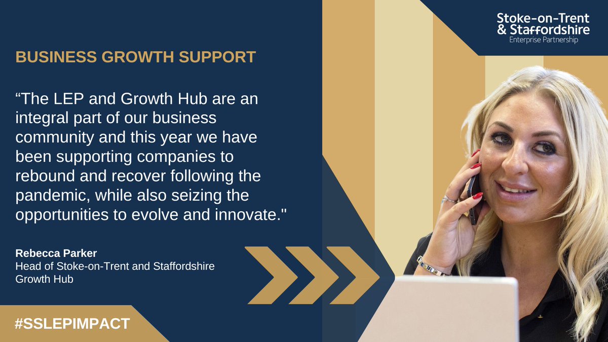 In the past year, we have continued to provide specialist advice &amp; support via the <a href="/GrowthHubStaffs/">Stoke-on-Trent & Staffordshire Growth Hub</a>: 
✅engaging with c.3K businesses
✅enabling c.500 individuals to start their own business
✅distributing over £90K in grants

👉🏼Read more about our impact bit.ly/3tCTkw6