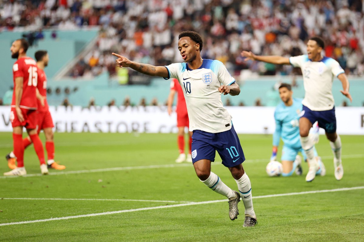 England 🏴󠁧󠁢󠁥󠁮󠁧󠁿 3-0 Iran 🇮🇷 

Raheem Sterling puts England in a comfort zone after scoring the third goal of the game
