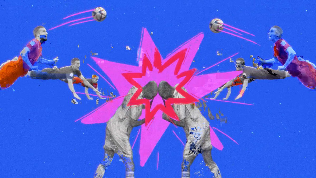 stash_magazine's tweet photo. Boisterous #titles "celebrating the rhythms of the game" open #WorldCup2022 coverage @BBCSport 

Created by Edinburgh agency @s0methingsays and #animator @andreistaruiala  

Watch: https://t.co/Mnt2HgzcnC

#motiondesign #animation #collage #broadcast #design #Advertising #mograph https://t.co/WC0wC4huWj
