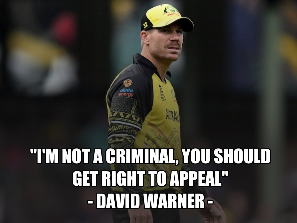 Cricketmr360's tweet photo. I'M Not A Criminal - David Warner

Read The Story - https://t.co/OE0AVQvCFe https://t.co/9JVOqubqPo