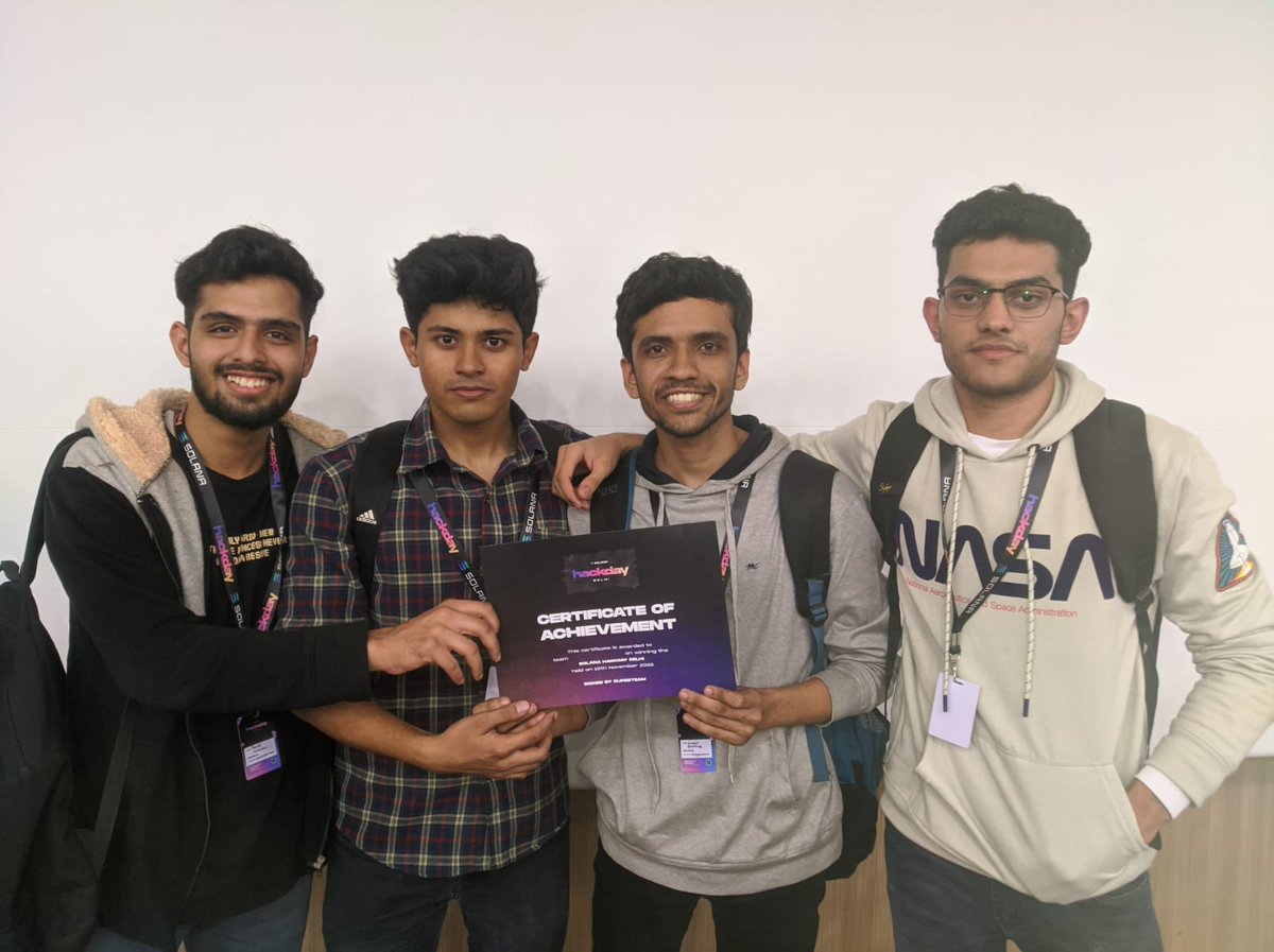 csiddharth380's tweet photo. Winners of solana hackday delhi 2022.
Where we built an organ donation dapp on solana.
@solana https://t.co/BAubCwV2sa