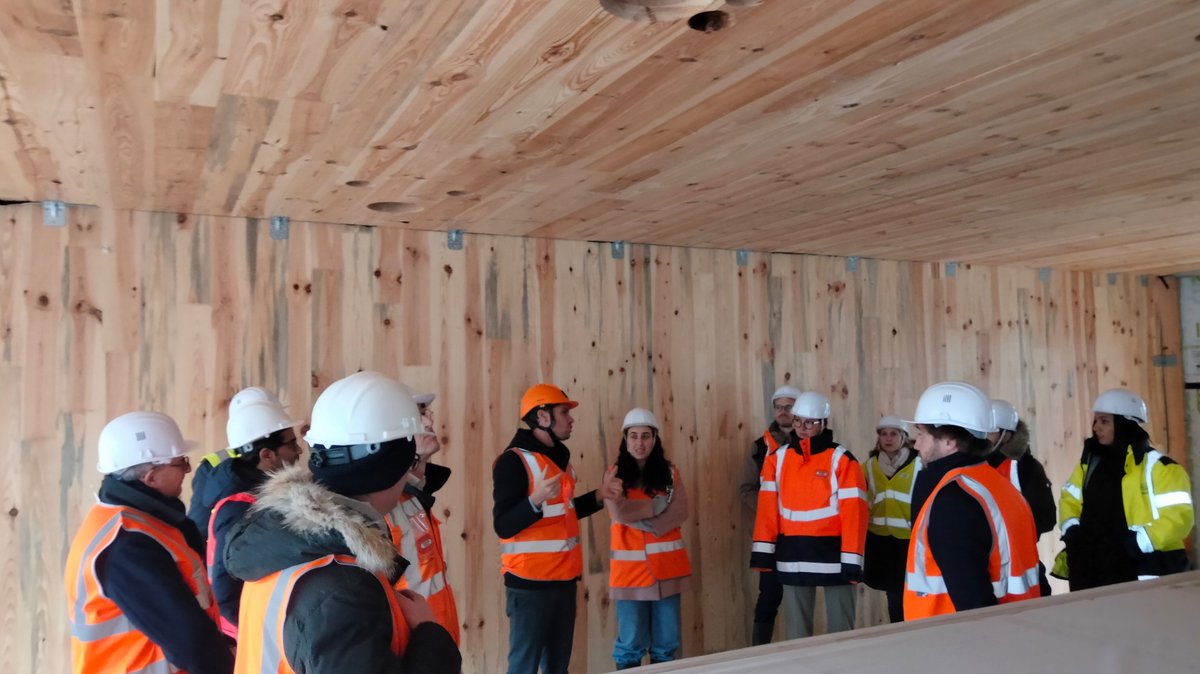 Bertrand_Dam's tweet photo. Avec visite du chantier bois de @Bouygues_C  sur le village olympique https://t.co/kfWm2kSp4c