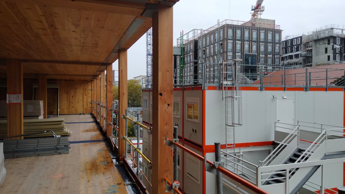 Bertrand_Dam's tweet photo. Avec visite du chantier bois de @Bouygues_C  sur le village olympique https://t.co/kfWm2kSp4c