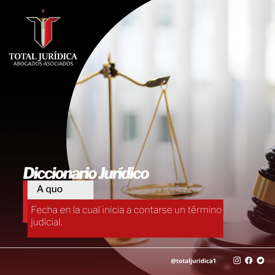 totaljuridica1's tweet photo. Hoy aprenderemos qué es A quo 🤓. Si no has escuchado que es esto 🤔, acá en #TotalTeExplica te contamos de que se trata 🧐.
Dale RT, para compartir con tus ciberamigos 👥.
#TotalJuridica https://t.co/uwprNrxYSO