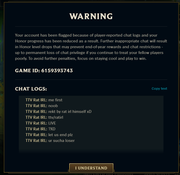 my fault guys having fun is now bannable in league of legends