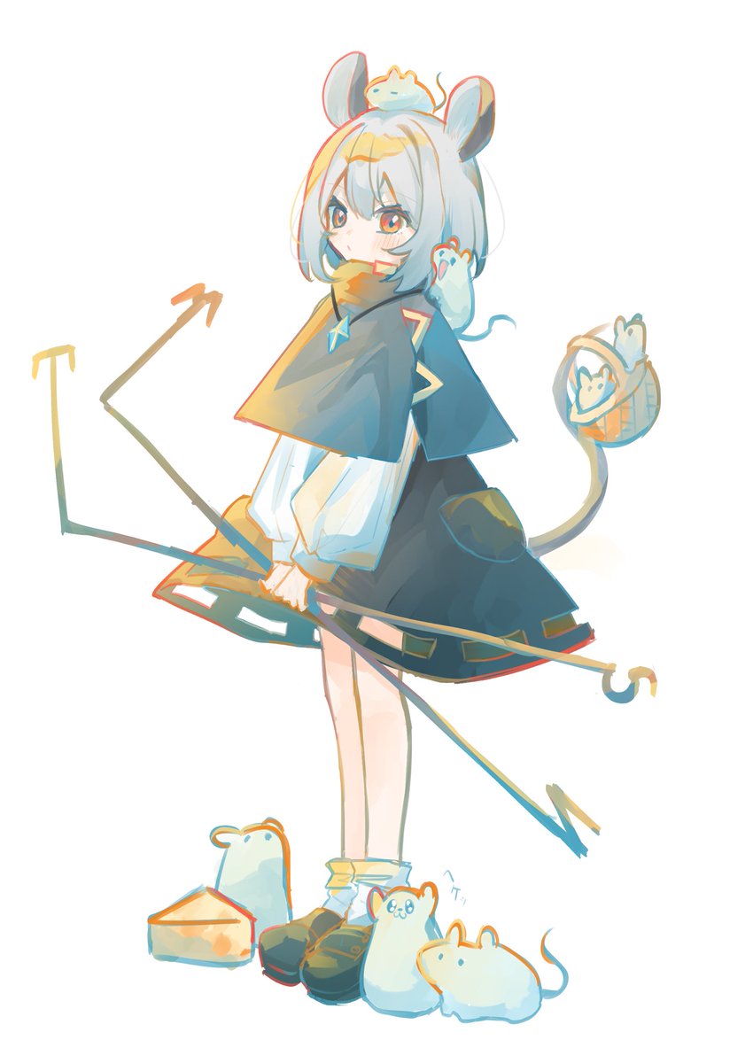 nazrin 1girl mouse animal ears tail mouse ears mouse tail dowsing rod  illustration images