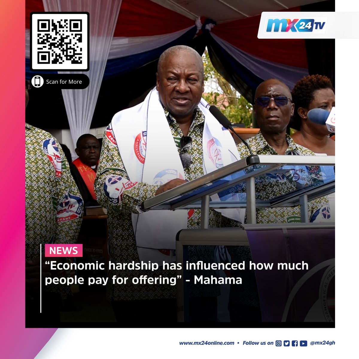 mx24gh's tweet photo. Here are today's biggest headlines. Scan the code to visit our website to read more.
#mx24gh #funfearlessfactual #Mx24news #AkufoAddo #Mahama #OforiAtta #AhuofePatri #KwabenaKwabena #Qatar2022 #Ronaldo #BankofGhana #OneLove #Saka #ScanforMore https://t.co/SDJbbhbk6y