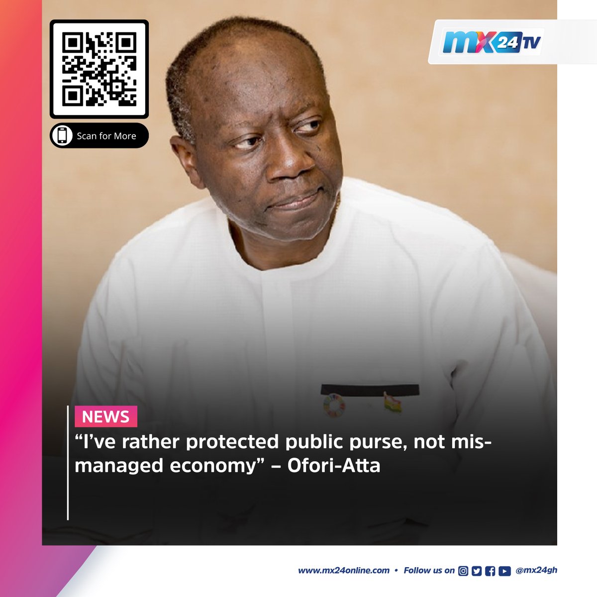 mx24gh's tweet photo. Here are today's biggest headlines. Scan the code to visit our website to read more.
#mx24gh #funfearlessfactual #Mx24news #AkufoAddo #Mahama #OforiAtta #AhuofePatri #KwabenaKwabena #Qatar2022 #Ronaldo #BankofGhana #OneLove #Saka #ScanforMore https://t.co/SDJbbhbk6y