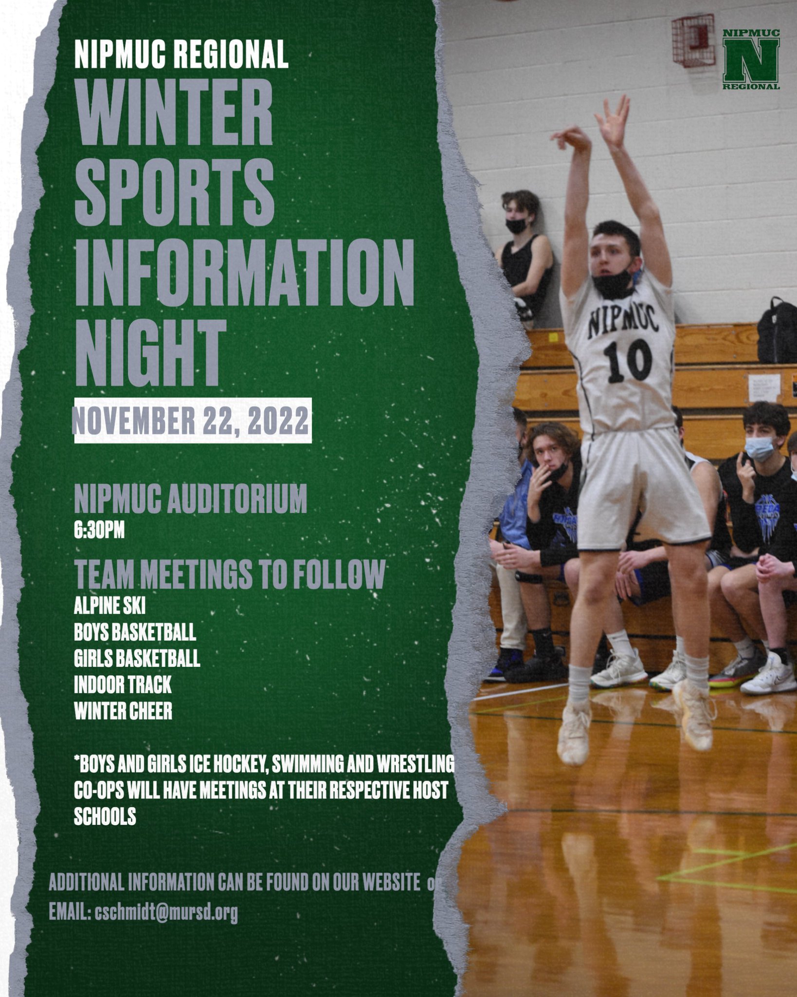 Nipmuc HS Sports on Twitter "Winter sports participants, don't