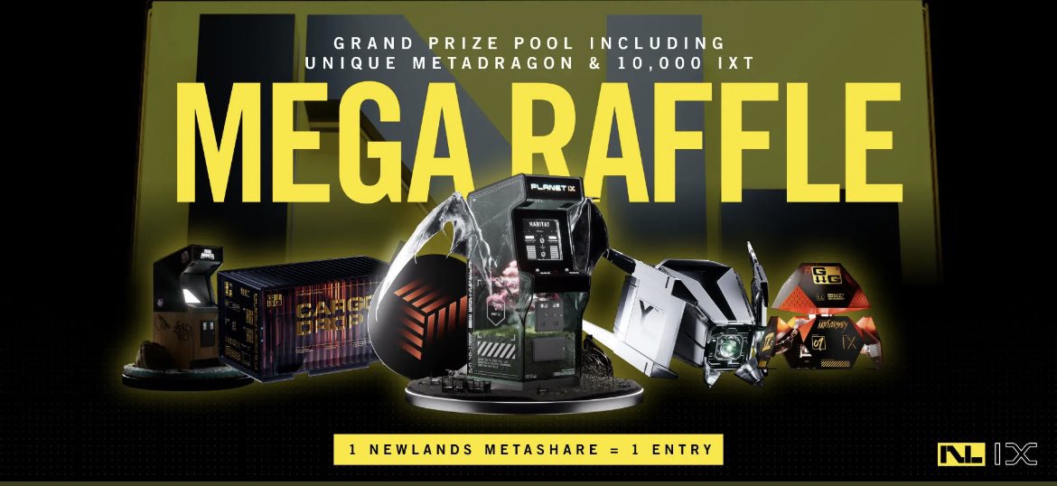 $IXT <a href="/Planetix0/">PLANET IX</a> #P2E #100xgem 
Purchase NewLands MetaShares to enter MetaRaffle &amp; have the chance to win prizes in MegaRaffle at the end of the sales.💰so many ways to earn off this game and get exclusive benefits so always keep an eye on there page for any news 🚀