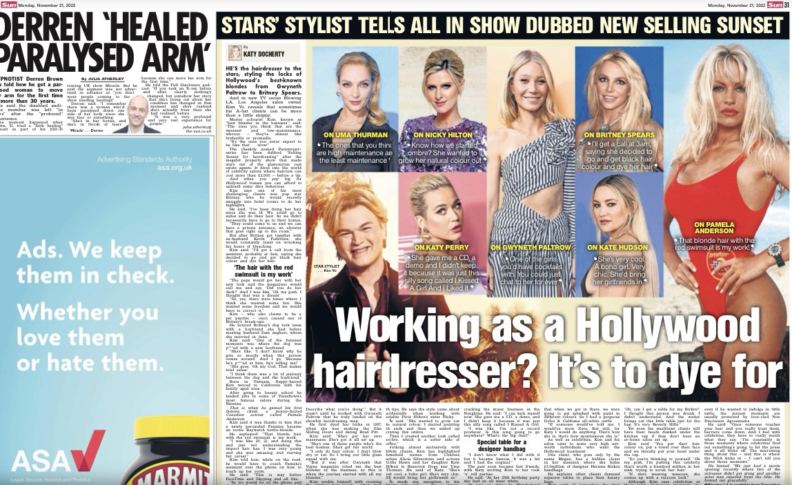 Wanna know what it’s really like to be a celeb hair stylist? Watch Blowing LA when it launches on Paramount+ next month. My chat with stylist to the stars Kim Vo in today’s Sun 🙌🏻