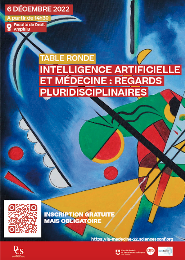 🎯Table ronde 🤖🧠Intelligence artificielle &amp; médecine: regards pluridisciplinaires🗣️💻
(droit, médecine, épistémologie, philosophie, sociologie, sciences de l’informatique)
Avec John Banja <a href="/john_banja/">John Dennis Banja, PhD</a> <a href="/EmoryEthics/">Center for Ethics</a>
➡️urlz.fr/jRGf
#IA #AI #medecin #medecine #DataSanté