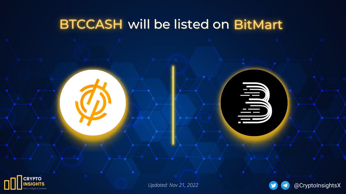 CryptoInsightsX's tweet photo. 📢@BTCCASHTOKEN will be listed on @BitMartExchange 🚀

#BTCCASH provides versatility in terms of offering a complete payment alternative

🔸Deposite time: 9am UTC Nov 22
🔸Trading time: 9am UTC Nov 24

$CASH is now availablle on @PancakeSwap

Try now👇
https://t.co/WPNlBdFR1v https://t.co/VorIRLIatT